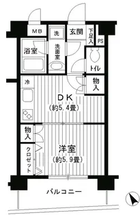 ベイウエスト【6階】の間取り