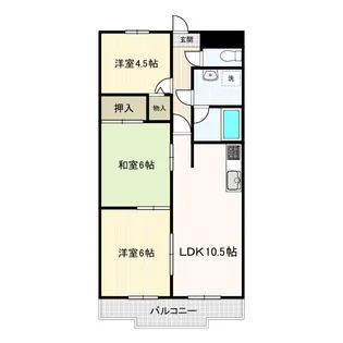 コスモ三鷹台【1階】の間取り