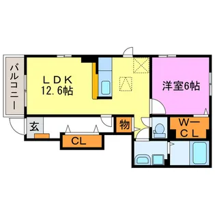サンリット石部I【1階】の間取り