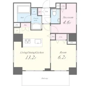 PARK RESIDENCE HARAJUKU【5階】の間取り