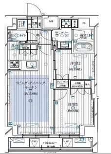 レガリス月島ベイサイドコート【9階】の間取り