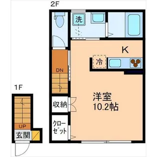 セシボン48【2階】の間取り