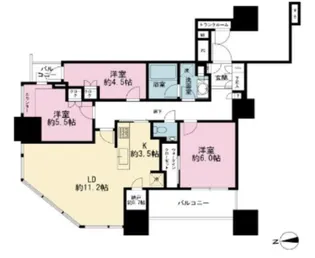 パークシティ大崎ザタワー【9階】の間取り