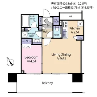 シティタワー目黒【12階】の間取り