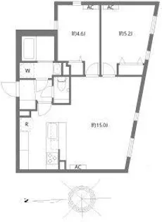 グランピア四谷【1階】の間取り