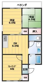 新万ハウス【1階】の間取り
