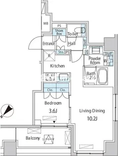 エムエー月島【11階】の間取り