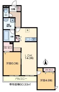 プレミアメゾン【3階】の間取り
