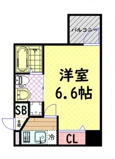 リヴィアス難波ソール【8階】の間取り