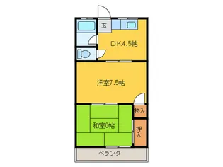 岡村マンション【3階】の間取り