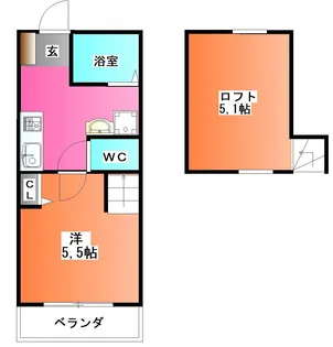 Fontana North【1階】の間取り