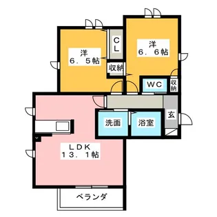 グランシャリオ【3階】の間取り