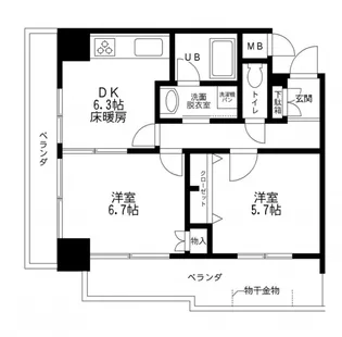 【スペリオコート狛江】【4階】の間取り