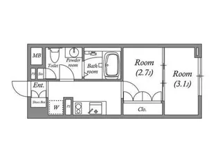 オーパスホームズ千駄木【4階】の間取り