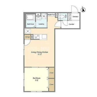 ウェルスクエア学芸大学【5階】の間取り