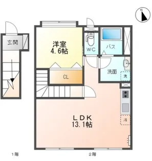 ヴィラ・弥生【2階】の間取り