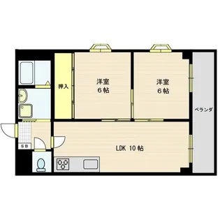 ハイム五福【2階】の間取り