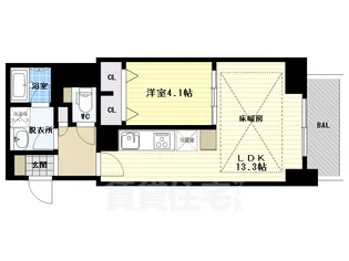 プレサンス広小路通 葵【15階】の間取り