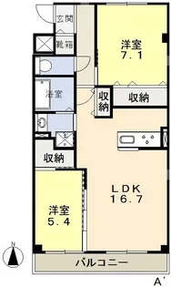 クレセント中仙道6【1階】の間取り