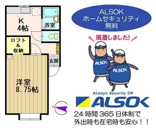 ふれんどはうすHIRO A【2階】の間取り