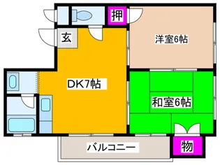 プラザ三国ケ丘【4階】の間取り