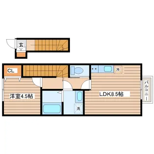 FJ小田原【2階】の間取り