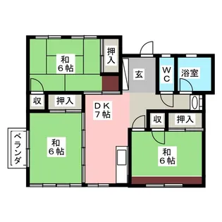 山田マンション 西【4階】の間取り