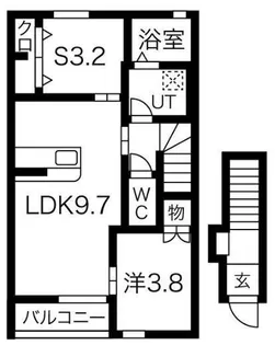 Bel Posto星が丘B棟【2階】の間取り