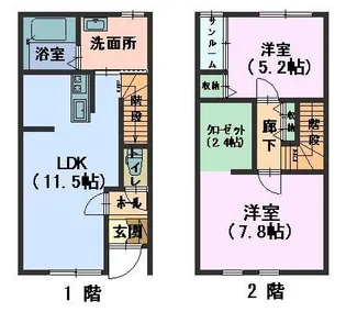 アンヌール88【1階】の間取り