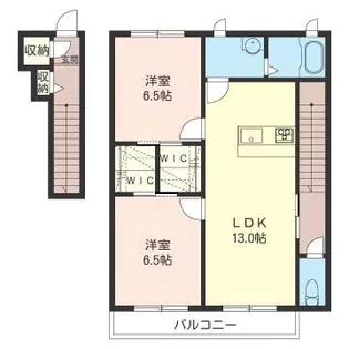 セレーナ武蔵野【2階】の間取り