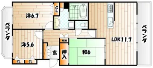 グランドパレスプラージュ東新町【12階】の間取り