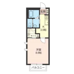 パーシモンK IV【1階】の間取り