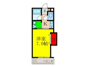都部ハイツ【8階】の間取り