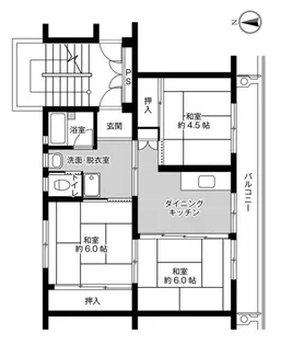 ビレッジハウス大淀3号棟【3階】の間取り