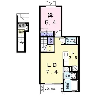 ミルトロイテ【2階】の間取り