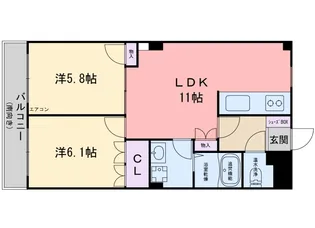 セレーノ コート【1階】の間取り
