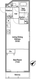 メディオ月島【2階】の間取り