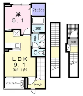 プラシードCOCOIII【3階】の間取り