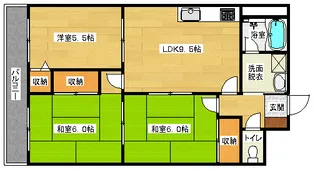 ハイム波多野II【1階】の間取り