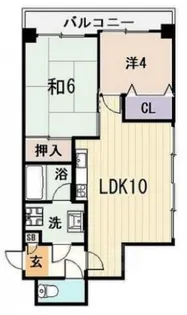 フラット八尾【4階】の間取り