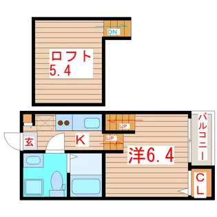 グローリー宮町【1階】の間取り