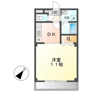 エステート竹の山【3階】の間取り