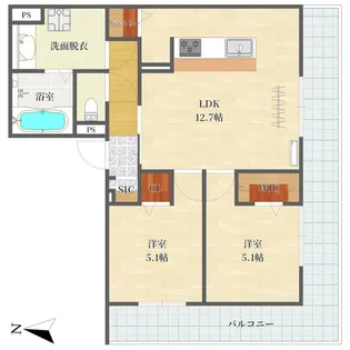 GRAMM桃山筑前【1階】の間取り