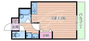 シャトレ豊津II【4階】の間取り