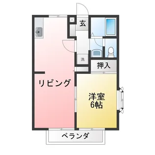 山の根ハイツ【2階】の間取り