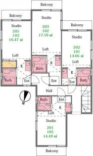 あるゾウパレス神明町【1階】の間取り