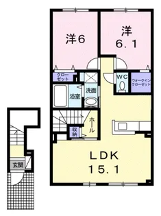 パンプキン III【2階】の間取り