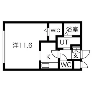 クロスティアS6W8【5階】の間取り