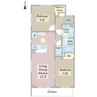リベルタ【2階】の間取り