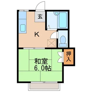 タウニィフルタ【1階】の間取り